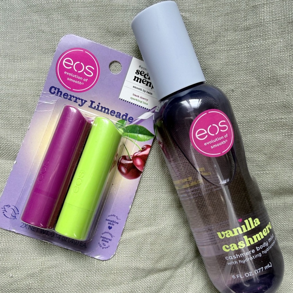 eos Cherry Limeade Lip Balm Set and Vanilla Cashmere Body Spray 6fl Oz